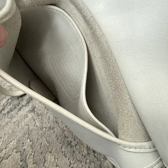 COACH 9142 Vintage Leather Hippie Bag White With Hangtag - Picture 10 of 12